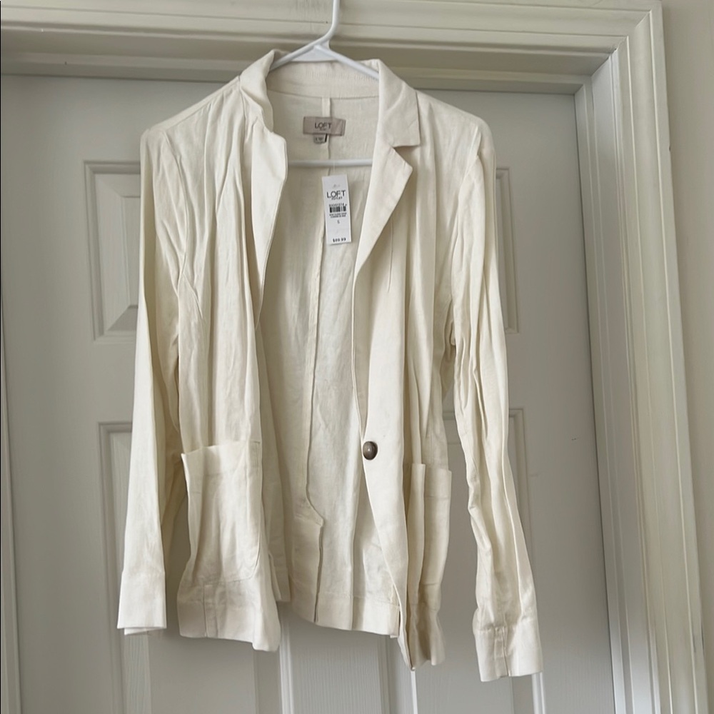 LOFT Women's Cream Blazer